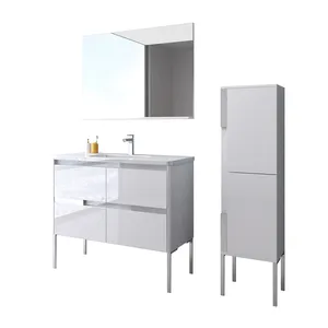 Luxury Bathroom Cabinet Vanity Floor Standing Bathroom Toilet Cabinet Full Set