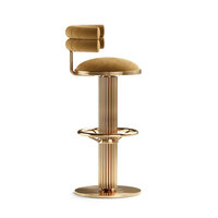 Chaise haute de bar moderne de luxe en acier inoxydable, tabouret de bar en acier inoxydable, tabouret de comptoir pour restaurants, cuisines et bars à domicile