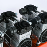 Compresseur d'air sans huile à piston, refroidi par air, faible bruit, 220V/380V, 8 bars, 6 cylindres, pour unité dentaire, fabrication commerciale chinoise, longue durée de vie
