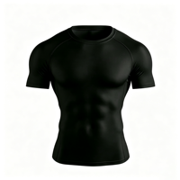 Ensemble de sport d'été pour hommes : T-shirt et short 2-en-1 en polyester respirant, anti-transpiration, anti-boulochage et qui conserve sa forme