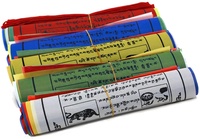 Bandanas — drapeaux de prière tibétains, 100% polyester, 90x150cm, 1 pièce