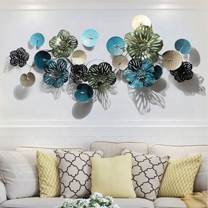 Fourniture d'usine art mural suspendu fleur lotus métal artisanat décor à la maison grandeur nature statue hôtel <span class=keywords><strong>restaurant</strong></span> ornements sculpture en acier - Product Image 2