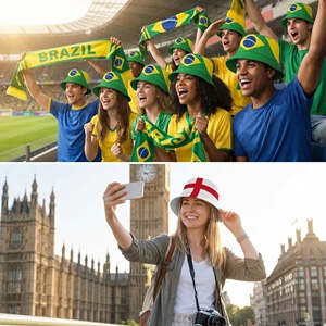 Casquettes de supporter de football 2026 personnalisables pour la vente en gros, pour toutes les nations, pour fêtes et événements - Product Image 5