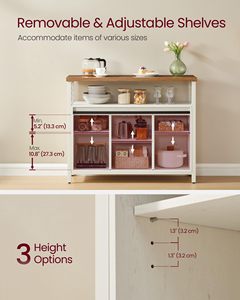 Buffet personnalisé SENYU avec rangements et étagères - Product Image 5