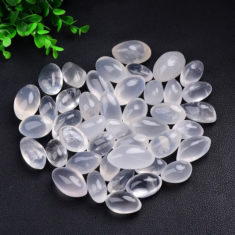 Pedras de cristal de quartzo transparente caídas para Wicca, Reiki, cura de cristais de energia, cristais de quartzo transparente polido natural em massa