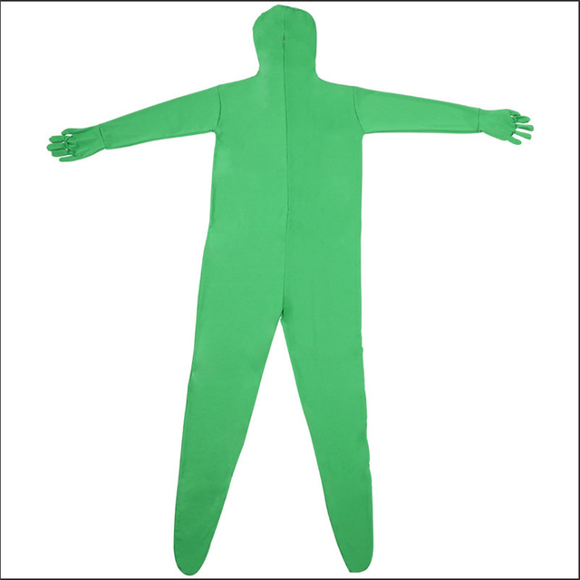 Green Hot Skin Suit Photo Stretchy Body Green Screen Suit Video Chroma Key  TV Green Screen
