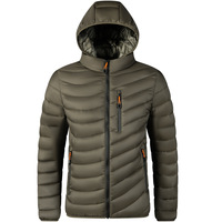 Veste à capuche détachable en nylon pour hommes, manteau imperméable d'hiver décontracté, matelassé, coupe-vent, vestes à bulles d'extérieur rembourrées