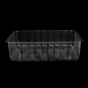 Caja de embalaje de plástico desechable para mascotas, bandeja rectangular transparente para servir frutas, sin cubierta, 220x180x60mm, modelo 2218 - Product Image 3