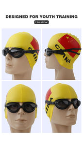 Conjunto de gafas y gorro plano <span class=keywords><strong>para</strong></span> nadar <span class=keywords><strong>para</strong></span> niños, juego de gafas con tapones <span class=keywords><strong>para</strong></span> los oídos a prueba de <span class=keywords><strong>fugas</strong></span>, impermeable, con logotipo personalizado - Product Image 6