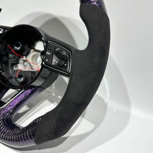<span class=keywords><strong>Volante</strong></span> de Cuero de Fibra de Carbono Morado y Negro para Audi B8 S3 <span class=keywords><strong>S4</strong></span> S5 RS3 RS4 RS5 B8.5 8P 8V B9 C7 A6 A7 RS6 RS7 A8 S6 S7 - Product Image 2