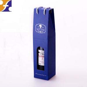 Boîte-cadeau pliable en carton avec logo personnalisé emballage de sac pour bouteille unique champagne vodka liqueur whisky vin verre - Product Image 5