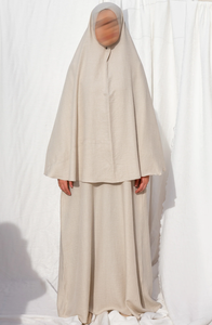 Ensemble de robe islamique musulmane arabe Khimar <span class=keywords><strong>Jilbab</strong></span> Abaya Khimaar musulman <span class=keywords><strong>2</strong></span> pièces pour femmes - Product Image 4