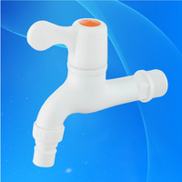 Robinet mural moderne en plastique durable, anti-fuite et anti-explosion, à eau froide unique, avec cartouche céramique et poignée unique pour lavage