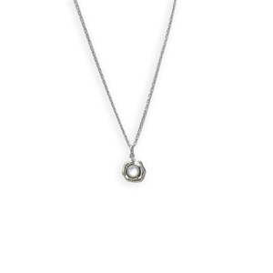 Collar de Plata de Ley S925 con Piedra Lunar y Engaste de Bisel para Uso Diario - Product Image 5