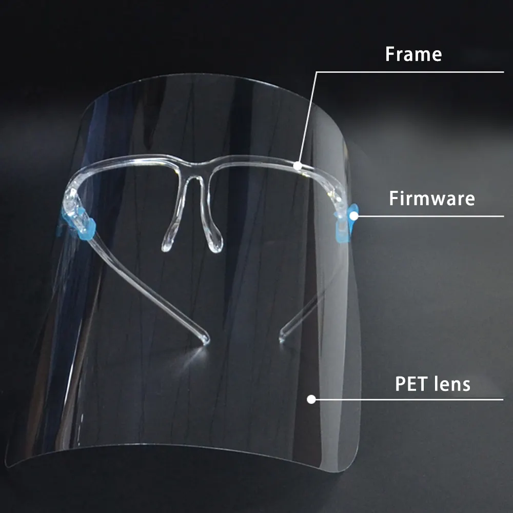 Wieder verwendbare Schutz ausrüstung Zahnarzt Transparente Kunststoff maske zur Verhinderung von Spritz schutz gläsern