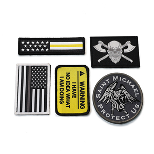Fer tissé bleu de vente chaude sur des patchs personnalisés patchs adhésifs en gros Logo pour chapeaux et uniformes - Product Image 5