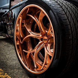 ล้อฟอร์จ NJQS สีโรสโกลด์ 20X12 ขอบเว้าลึก สำหรับรถยนต์ รุ่นใหม่ อลูมิเนียม 3 ชิ้น มีแบบ 2 ชิ้นให้เลือก - Product Image 1
