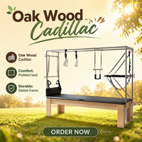 Lit de Pilates Cadillac MJD M201A en chêne, matériau durable, boîte en bois, utilisation domestique et commerciale, entraînement de yoga, fitness, musculation