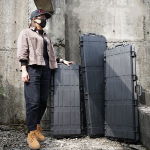 OEM đen nhựa hộp công cụ không thấm nước dài Trường hợp với xử lý nhựa lưu trữ trường hợp cho thiết bị điện tử - Product Image 2