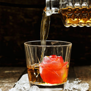 แม่พิมพ์น้ำแข็งซิลิโคนรูปดอกกุหลาบ 3 มิติ หลายขนาด ใช้ซ้ำได้ ปลอดภัย ไร้สารพิษ สำหรับวิสกี้ ขายดีช่วงซัมเมอร์ - Product Image 2