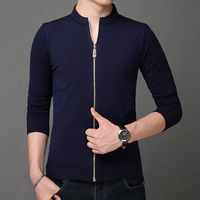 Pull en maille unisexe à fermeture éclair noir, logo personnalisé, mode automne-hiver, vente en gros, cardigan, veste en maille unisexe, pull cardigan pour homme