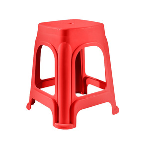 Vente de gros Tabouret moderne extra épais en plastique Chaise de table à manger carrée pour la maison Tabouret haut Banc pour adultes pour le salon - Product Image 1