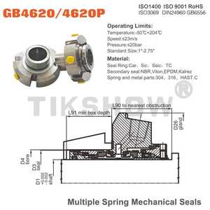 Gb4620 4620P con dấu cơ khí hiệu suất cao cho Máy bơm ly tâm, chịu hóa chất/nhiệt độ cao - Product Image 3