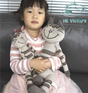 Peluche <span class=keywords><strong>MR</strong></span> ViviCare a forma di gatto in cotone, morbido e piccolo, adorabile accessorio per foto, regalo di compleanno - Product Image 5