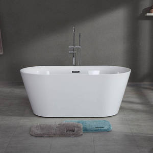 Baignoire intérieure et extérieure moderne pour adultes autoportante tous temps facile à installer Design durable Baignoire ovale 1 2 3 personnes - Product Image 1