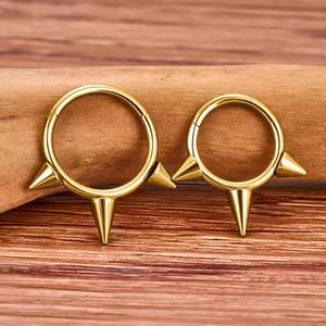 Acier chirurgical 316L 16G Nez Oreille Piercing Bijoux Septum Anneaux Pointu Spike Cliquez Mode Daith Rook Boucles D'oreilles Pierc Anneau - Product Image 4