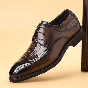 Chaussures habillées pour hommes, style décontracté et tendance, respirantes, en maille, à lacets, imperméables, avec soutien de la voûte plantaire, de haute qualité, antidérapantes - Product Image 2