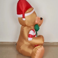 Décorations de Noël en plein air Gonflables de cour Blow up Xmas Large Holiday Lawn Decor 6FT Tall Gonflable Teddy Bear