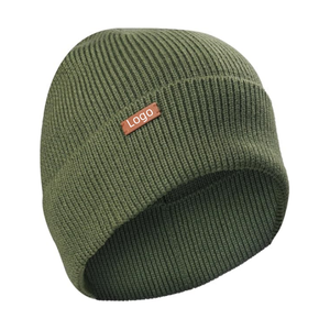 Gorro de lana de alta calidad para hombre, talla única, gorro de invierno de punto suave y cálido, diseño acanalado clásico con logotipo personalizado - Product Image 6