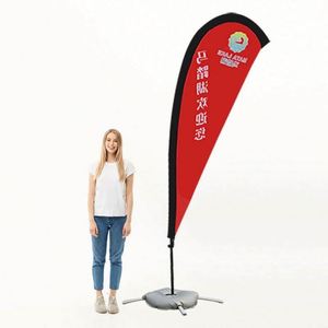 Factory Promotional Single Sided Outdoor Digital Printing Advertising Custom Teardrop <b>Flags</b> With Stand Pole Kite - Product Image 3