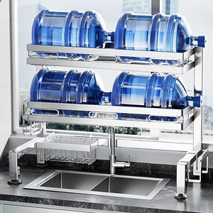 Escurridor de Platos Doble de Acero Inoxidable, Moderno y Elegante, para Fregadero de Cocina, Almacenamiento de Platos y Tazones - Product Image 3