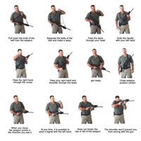 Sangle tactique à 2 points pour fusil de tir, 1 sangle, 2 boucles à dégagement rapide