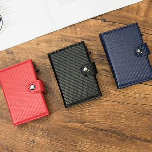 Hot Sale Vintage Style Laser Printing Credit <b>Card</b> Holder Slim PU Leather <b>Card</b> <b>Wallet</b> For Men Women Small MOQ Fast Delivery - Product Image 6
