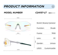 Lunettes de soleil de sport de qualité supérieure, résistantes, pour l'extérieur, avec verres en TR90 PC, anti-UV, coupe-vent, pour la conduite, la course à pied, le cyclisme, logo personnalisé