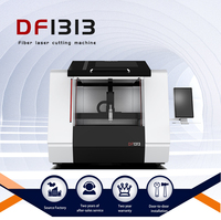 Máquina de Corte Láser de Fibra Totalmente Cerrada DF1313, Cortadora CNC de Metal para Procesamiento de Chapas de Acero Inoxidable y Acero al Carbono de Tamaño Pequeño