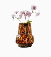 Vase en verre à imprimé léopard fait à la main, vase décoratif pour fleurs, vase moderne pour table, pour salon, bureau