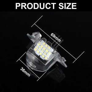 Bombilla LED para coche Dengdi Tech, 3,5x5,7 cm, blanca, para Honda, pieza de repuesto para matrícula, PZ021 - Product Image 2