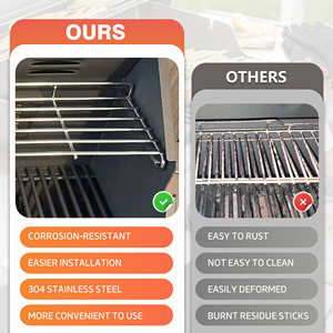 Grille de maintien au chaud en acier inoxydable 304 66044 pour <span class=keywords><strong>barbecue</strong></span> extérieur, viande braisée, 25"32"24.9" - Product Image 6