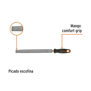 Caja de 6 limas de raspado de 8 pulgadas con mango de doble inyección, TRUPER - Product Image 2