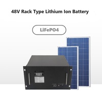 Ensemble de batteries solaires 51,2 V 5,12 kWh pour la maison avec batteries LiFePO4 à semi-conducteurs 100 Ah à montage en rack, système solaire BESS, tour de télécommunications