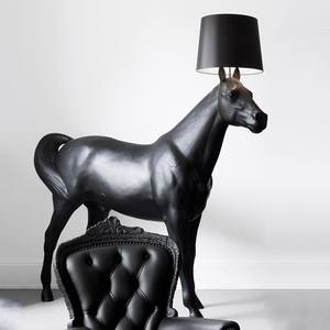 New Arrival Nordic Designer <b>Horse</b> Standing <b>Lamp</b> Sculpture Hotel Resin Modern Led Animal Floor <b>Lamps</b> - Product Image 2