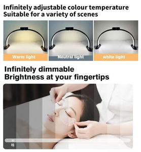 Lampe de beauté en demi-<span class=keywords><strong>lune</strong></span> en forme de U pour salons Éclairage de bureau ultra-lumineux pour manucure Extension de cils Éclairage d'opération - Product Image 3