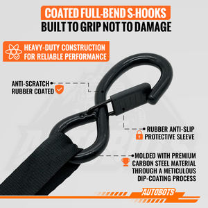 <span class=keywords><strong>สาย</strong></span>รัดสินค้าแบบมีตัวล็อคแบบรatchet ยี่ห้อ AUTOBOTS ขนาด 1 นิ้ว ยาว 10 ฟุต ด้ามจับยาง  วัสดุสังกะ<span class=keywords><strong>สี</strong></span> แข็งแรงทนทาน - Product Image 4