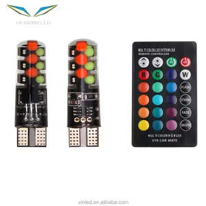 Ampoules de voiture universelles, 12V, T10, LED, COB, 12smd, multicolores, télécommande, lumière de lecture - Product Image 1
