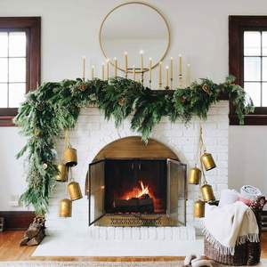 大型乡村牛铃电镀巨型仿古破旧金属室内室外圣诞装饰破旧牛挂动物纪念品 - Product Image 6