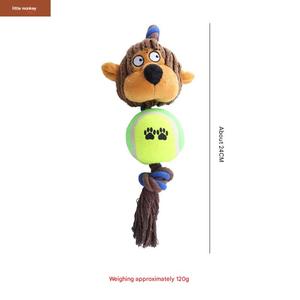Jouets à mâcher en corde écologiques Knot Plush pour chiens - Entraînement interactif et dentition, utilisation intérieure/extérieure - Product Image 2